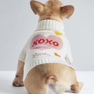 NEW Mark & Graham Love Knit Dog Sweater - Small / Med - Poodle, Pug, Bichon